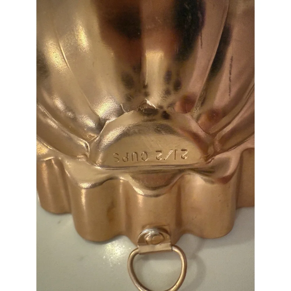 Small Vintage Copper Food Mold Gourd 2 1/2 Cup Hanging